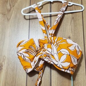 Bikini Top Tropical Print - Size Med New Kona Sol™ Women's Adjustable Bralette